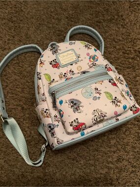 Disney Kids Mini Backpack in Light Pink and Light Blue
